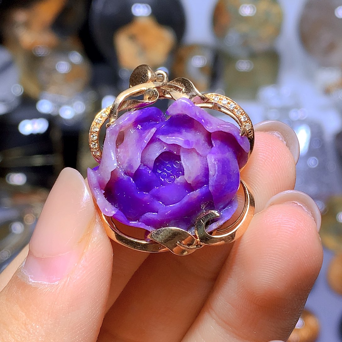 吊坠18K金镶嵌水晶籣****）吊坠