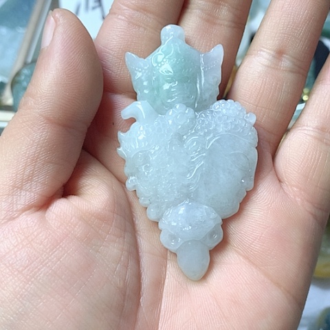 翡翠颈饰未镶嵌天然缅甸翡翠a货