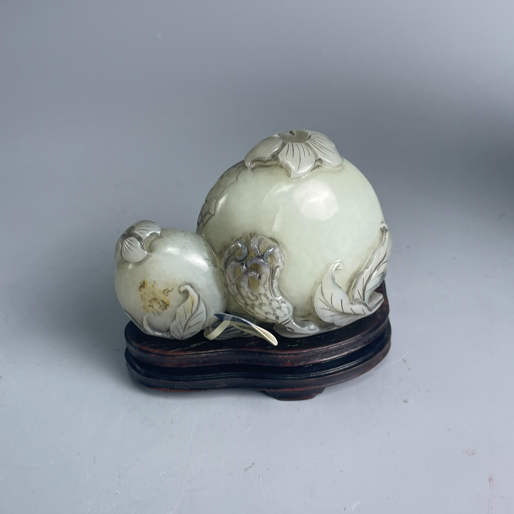 20世纪中期到后期和田玉多子多福摆件M25AX008C98/摆件/绣花张