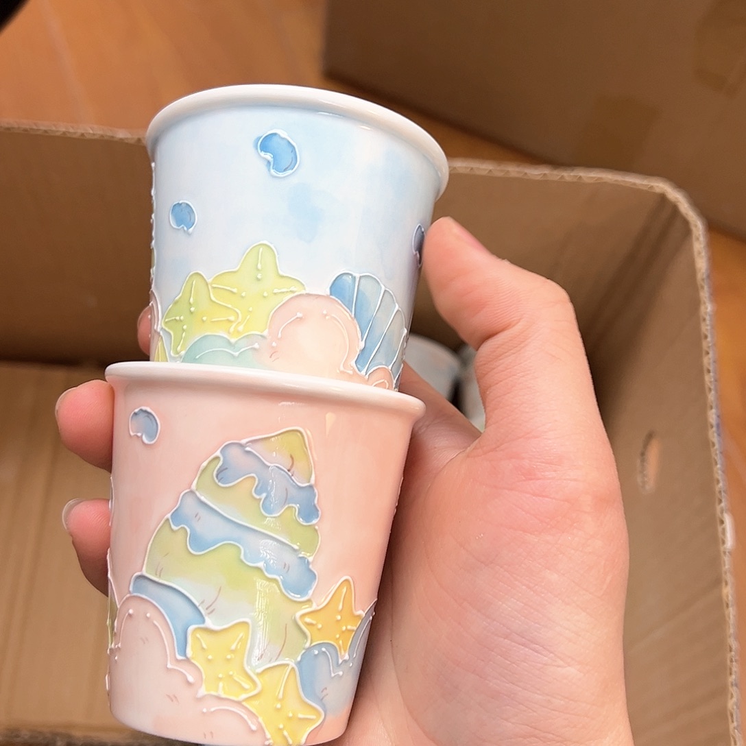 景德镇手绘陶瓷杯子