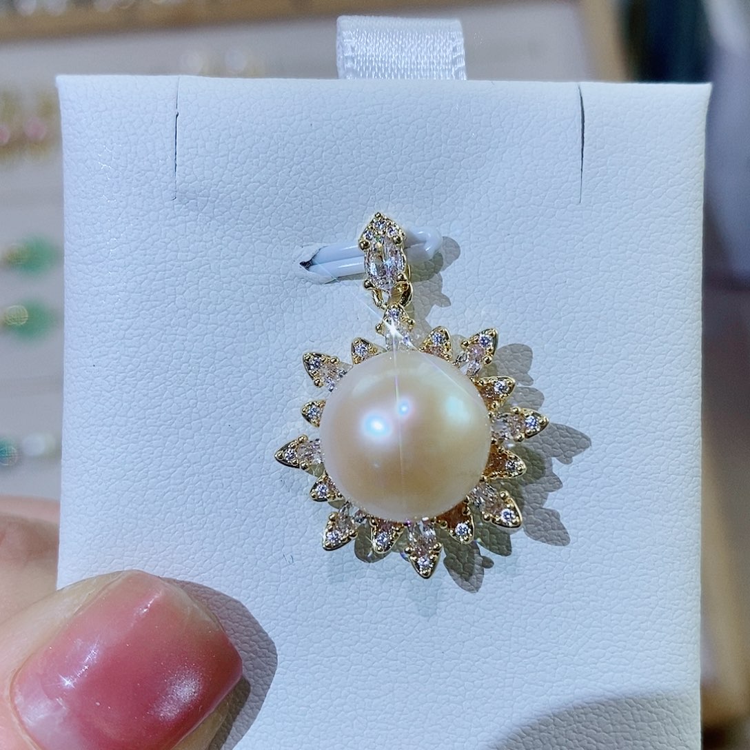 耳饰淡水珍珠银S925镶嵌