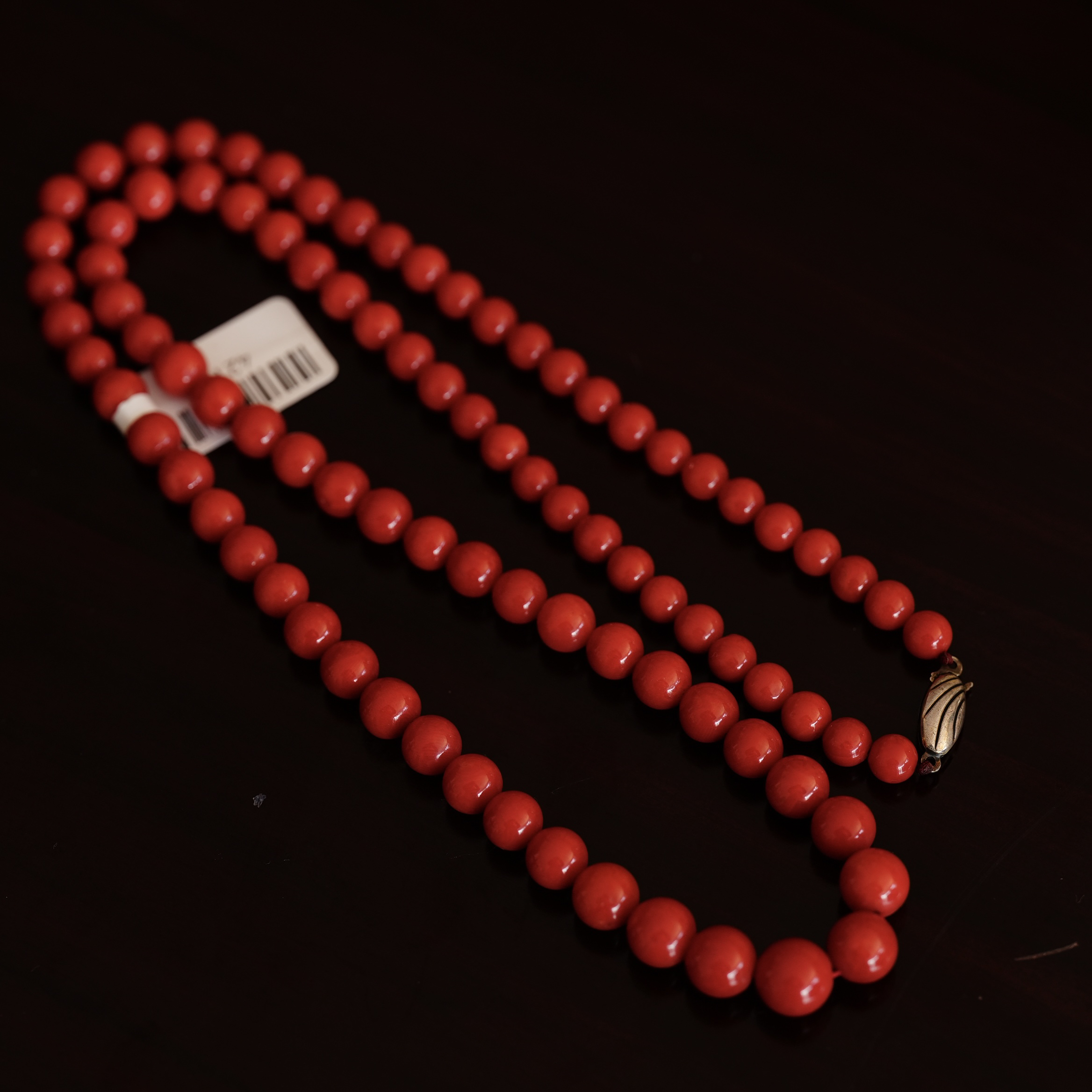 珊瑚42189天然珊瑚momo圆珠塔链