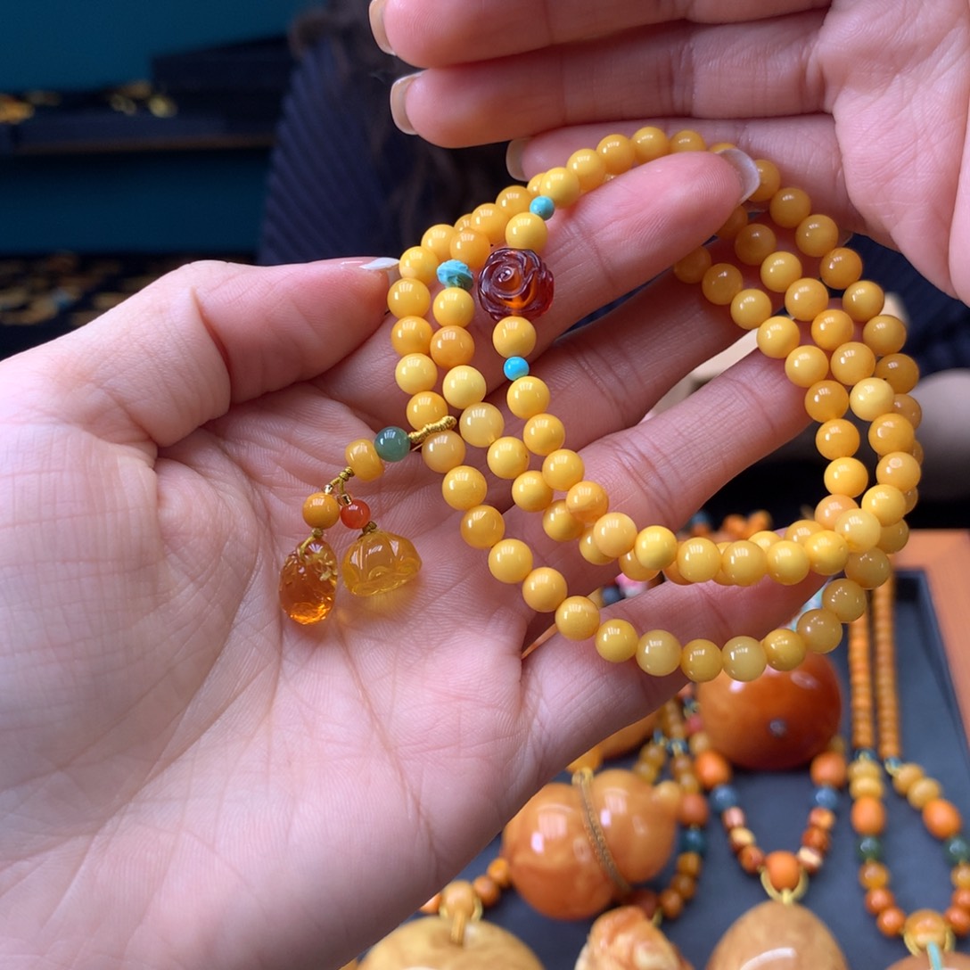 蜜蜡未镶嵌手串天然