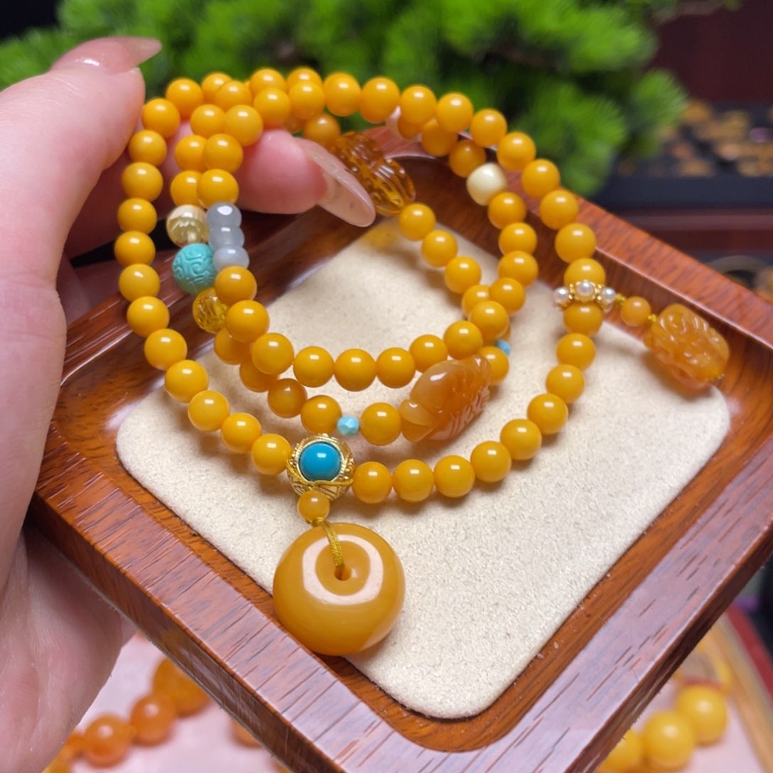 蜜蜡手链未镶嵌手串