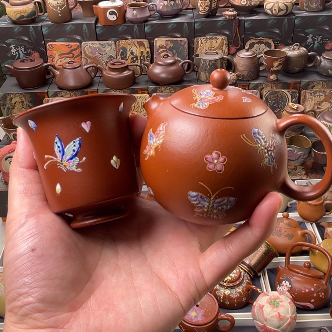 茶壶紫砂150cc一壶一杯