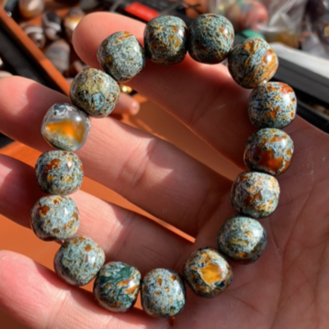 天然水草玛瑙手串