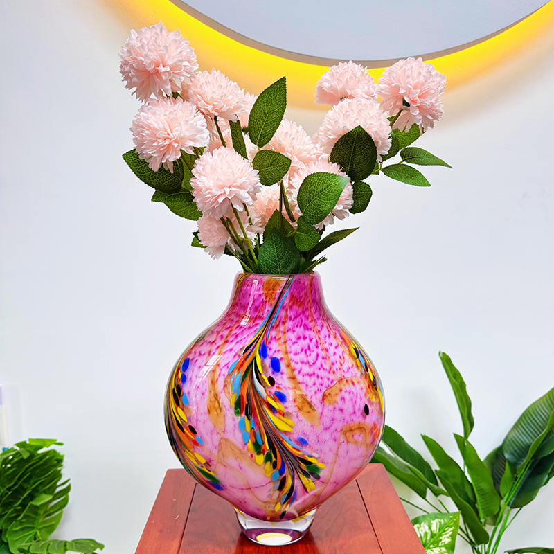 琉璃花瓶莫奈系列适合家居插花多样性发一