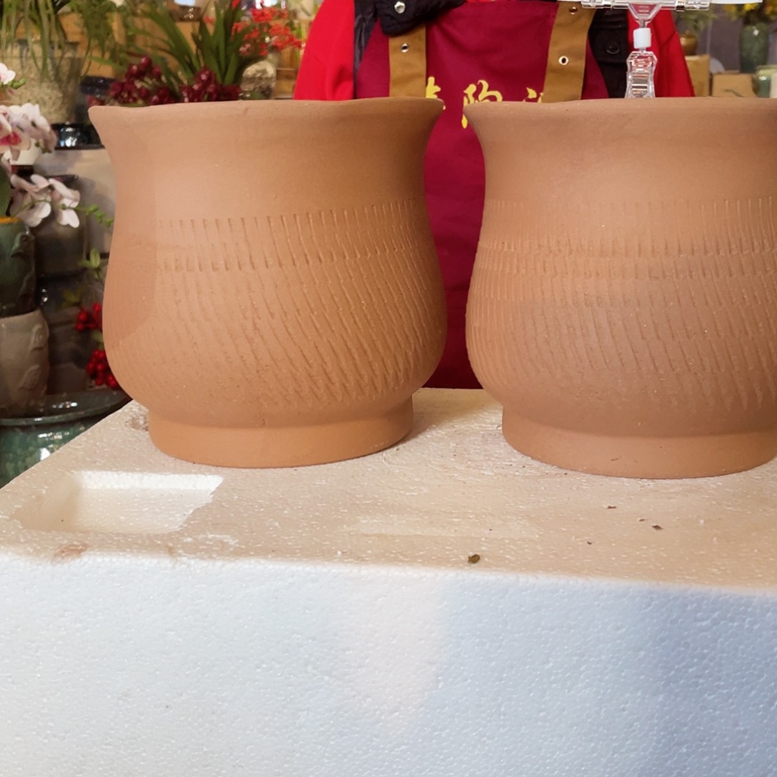 紫砂花盆高度20口径21