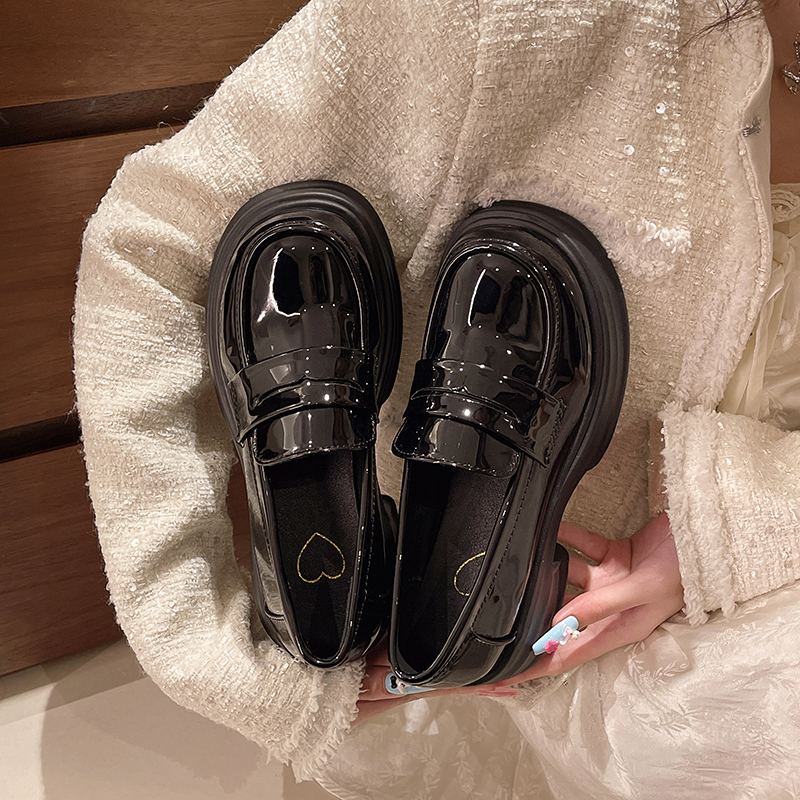 【小月家】浅口学院风单鞋女日系小皮鞋2025新款春季乐福鞋一脚蹬