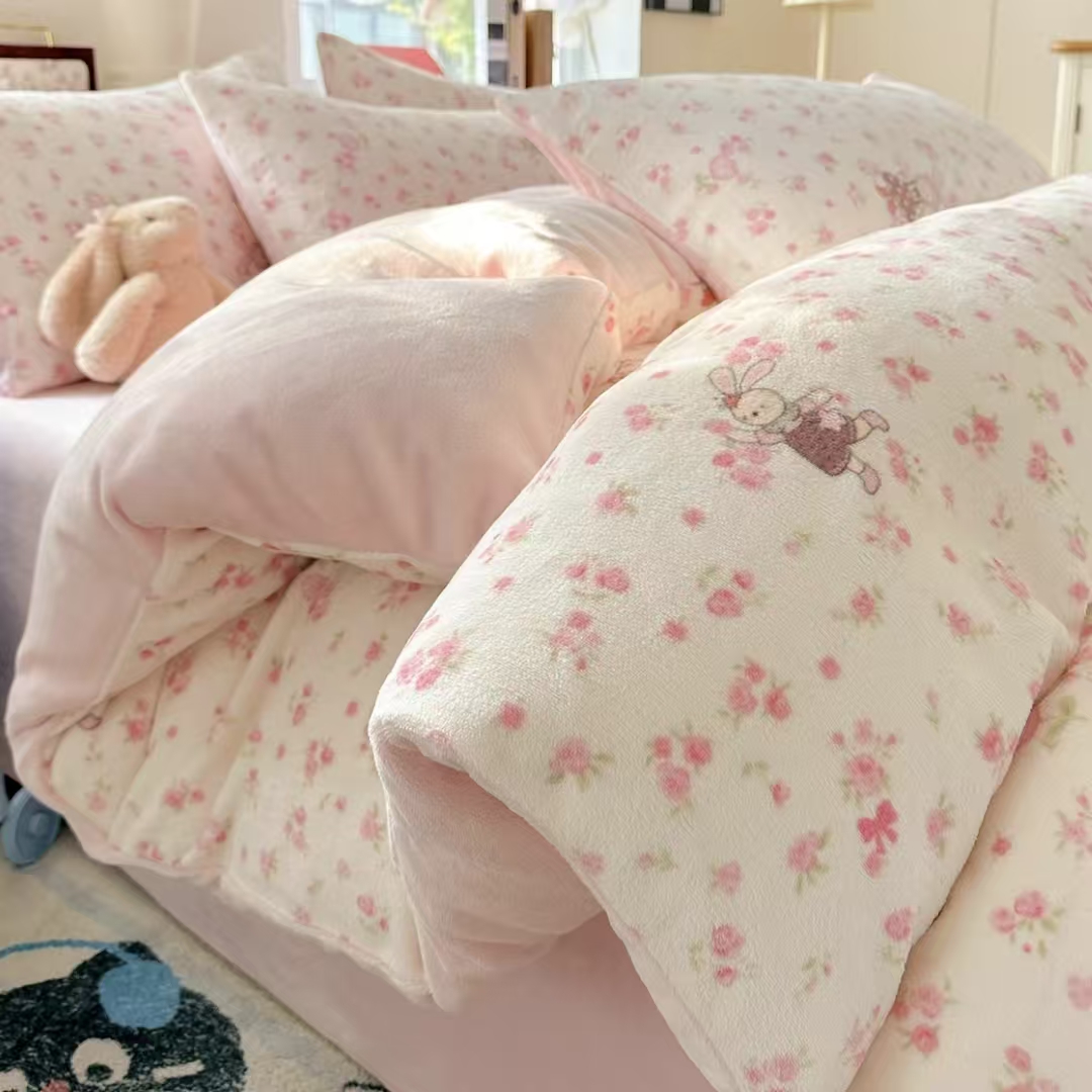 【芭比兔牛奶绒秋冬被】200*230cm牛奶绒保暖春秋被透气加厚被子