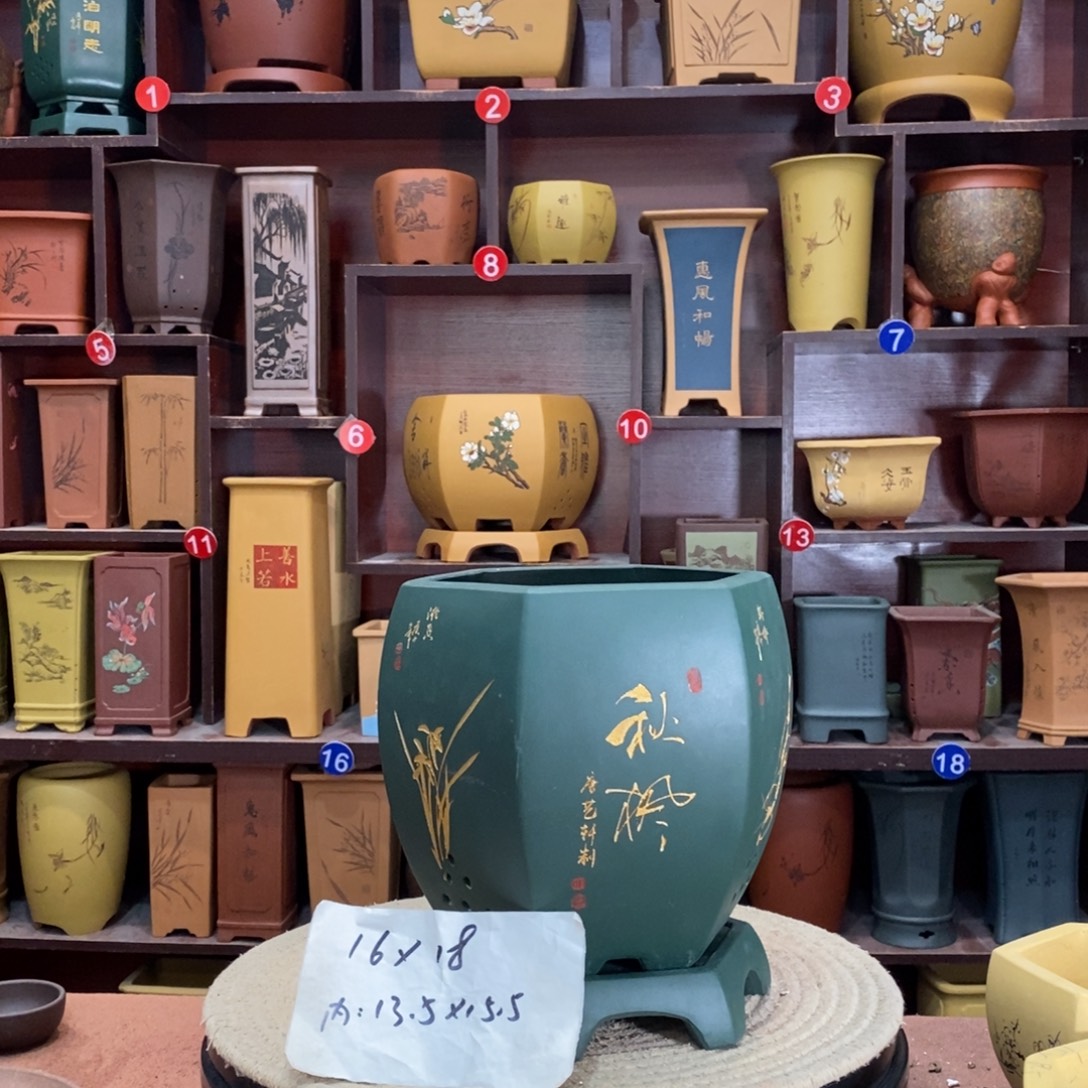 紫砂艺术紫砂花盆