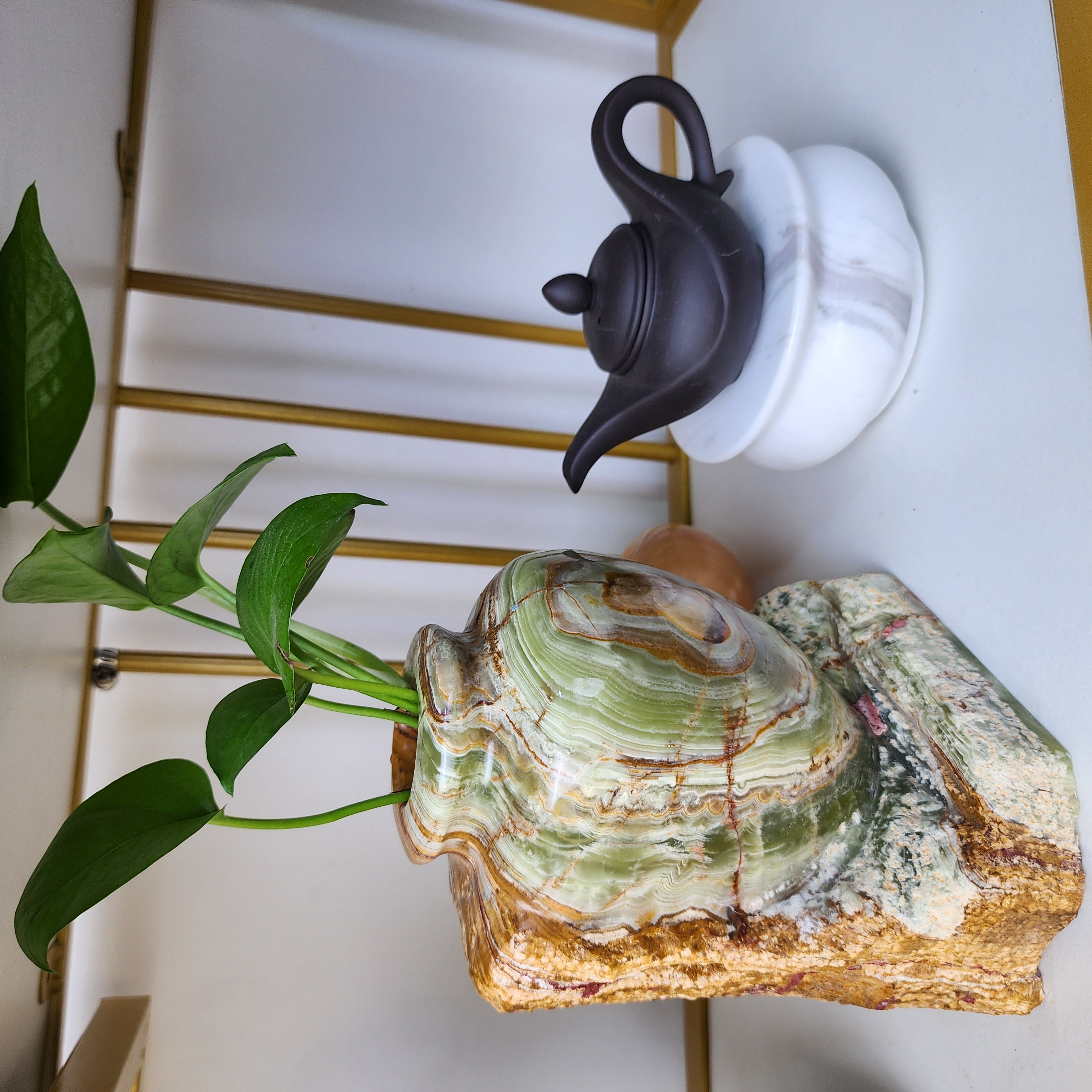 家居摆件纯手工打磨家用创意玄关精致精美摆设茶道