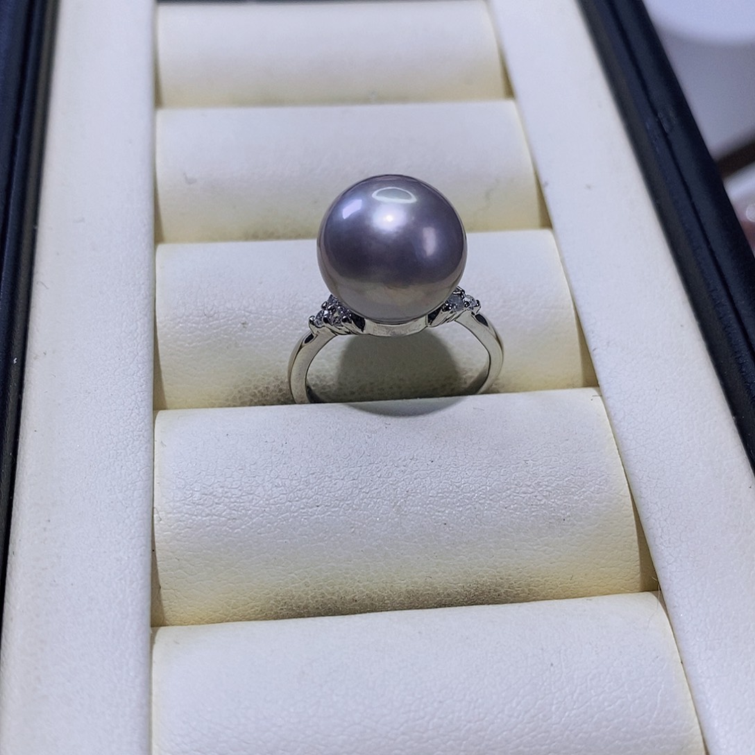 淡水珍珠戒指银S925镶嵌