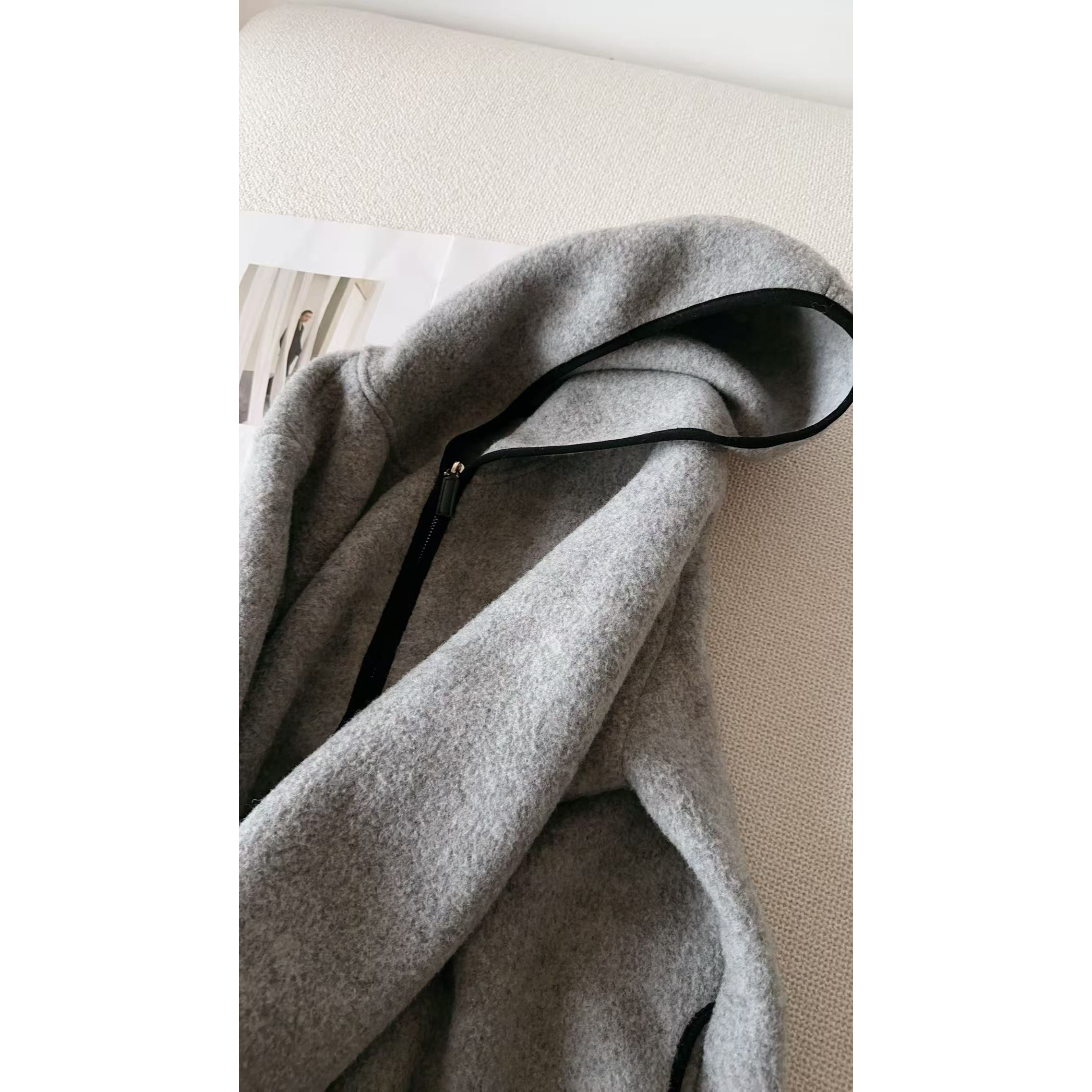 GRACE GARDEN【大鹅！】连帽拉链抓绒外套MF5L1004