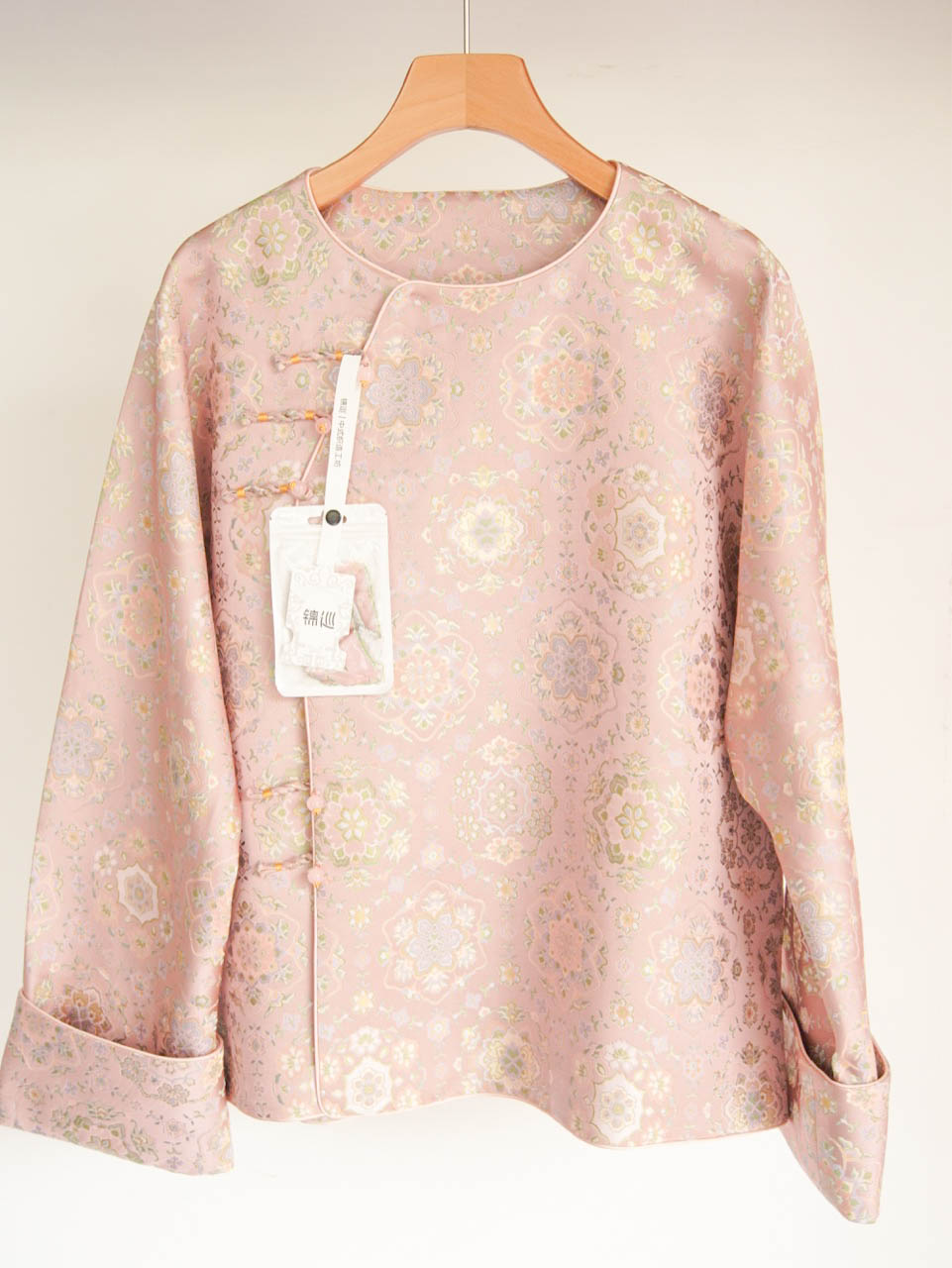 ｜陆美瑛粉色冰淇淋宝相花新中式外套