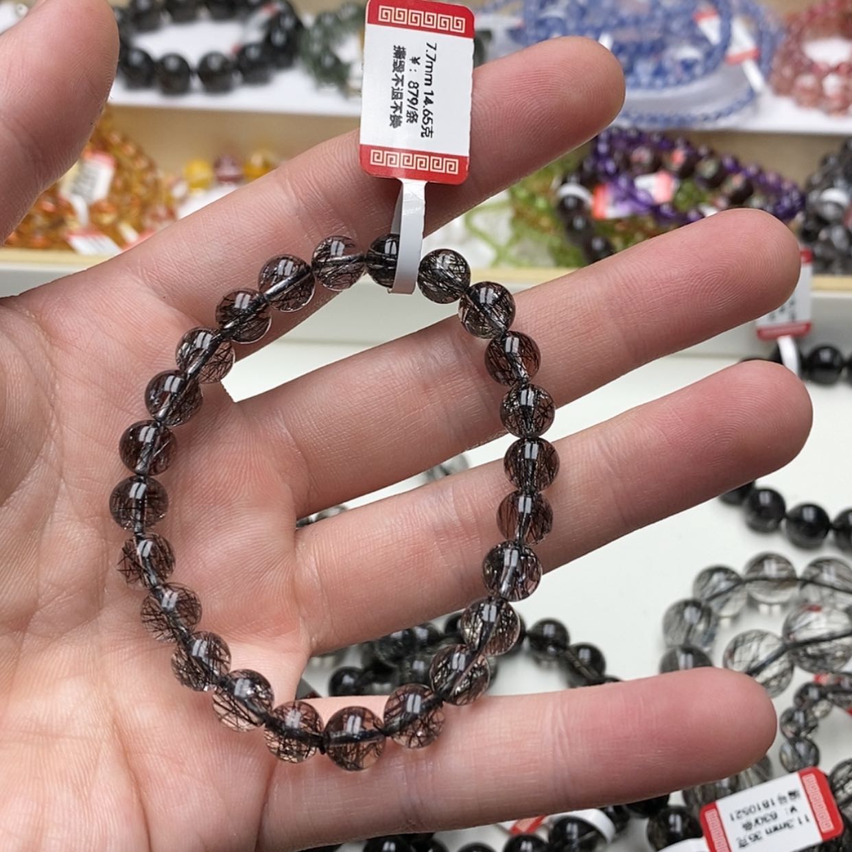 【闪购商品】发晶手链未镶嵌天然黑发蕾丝发毕业7.7