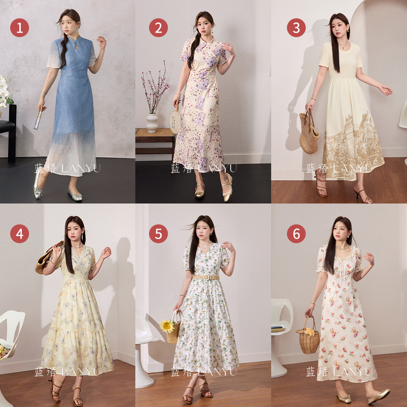 蓝语大码女装【王炸清仓合集8.2】2025夏季爆款清仓连衣裙套装合集