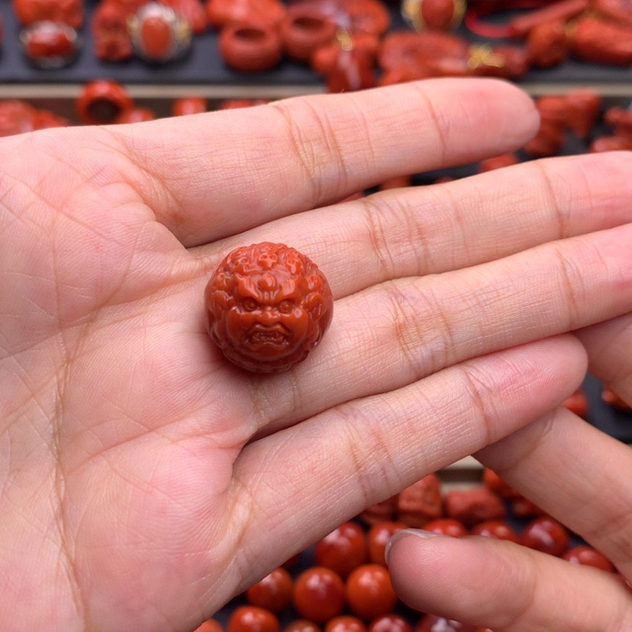 【闪购商品】南红玛瑙大黑天16mm➕未镶嵌开****牌