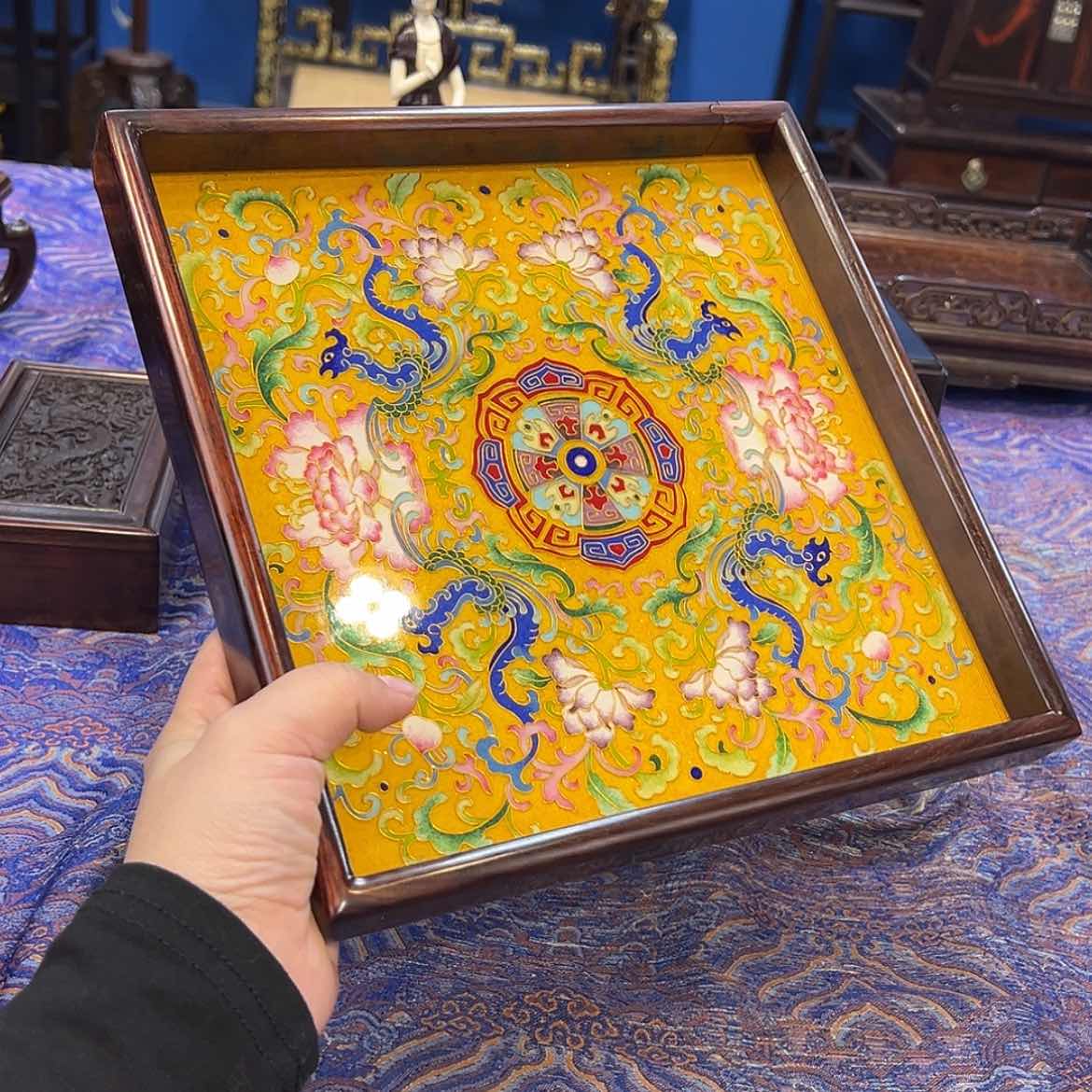 【闪购商品】红酸枝木类成套家具茶盘