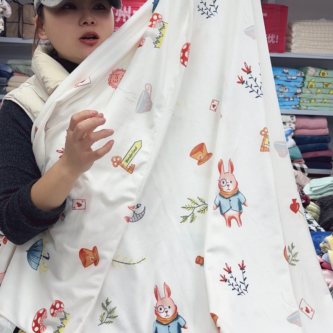 羊驼毛下播福利150.200婴儿绒被套