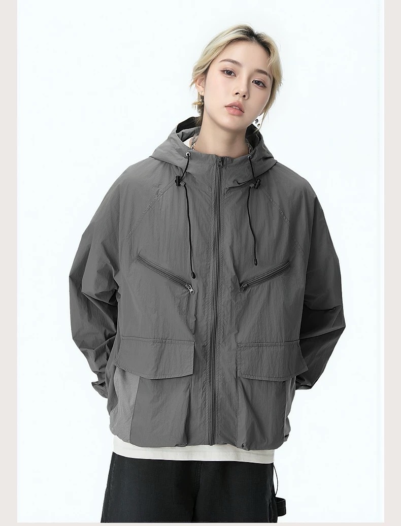 【LFL-FS90158】夏款新品连帽防晒服透气户外宽松休闲防晒衣外套