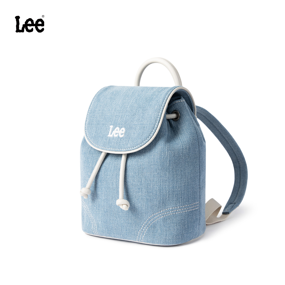 Lee复古mini双肩水桶包花篮双肩包女生休闲便捷包包