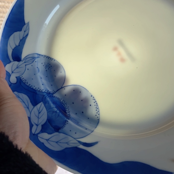 杯十寸手绘有底款