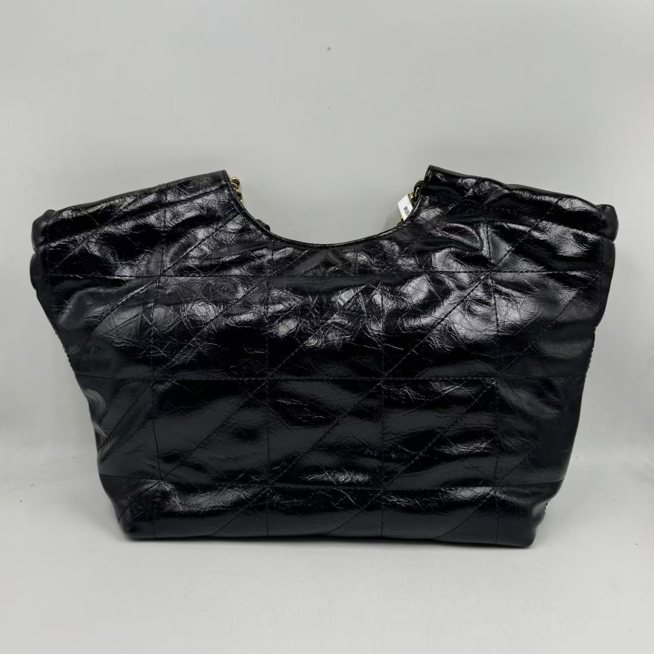 LQ-WITH-QUEEN真皮女包U裂纹单肩包黑色 0372