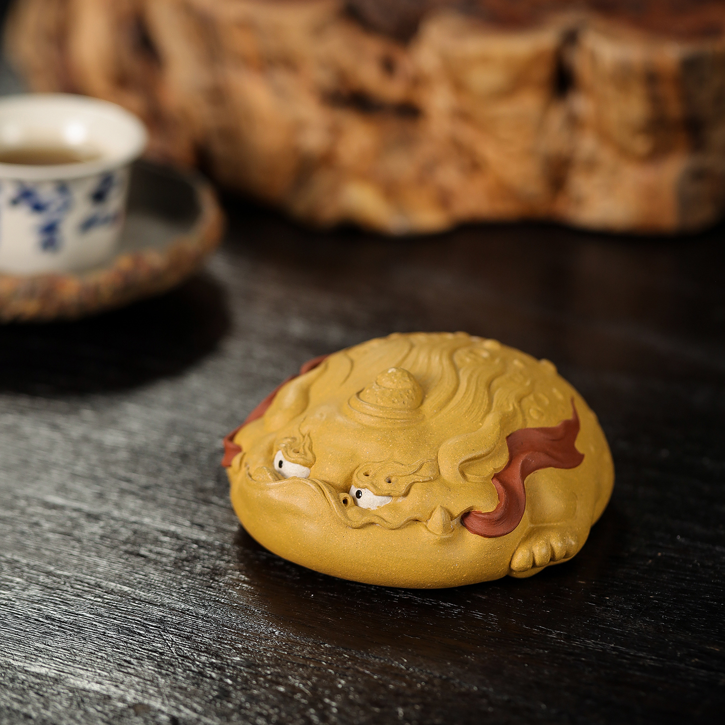 砂宴茶器 张小萌原创《镇财金蟾》扁金蟾 原矿紫砂全手工制作