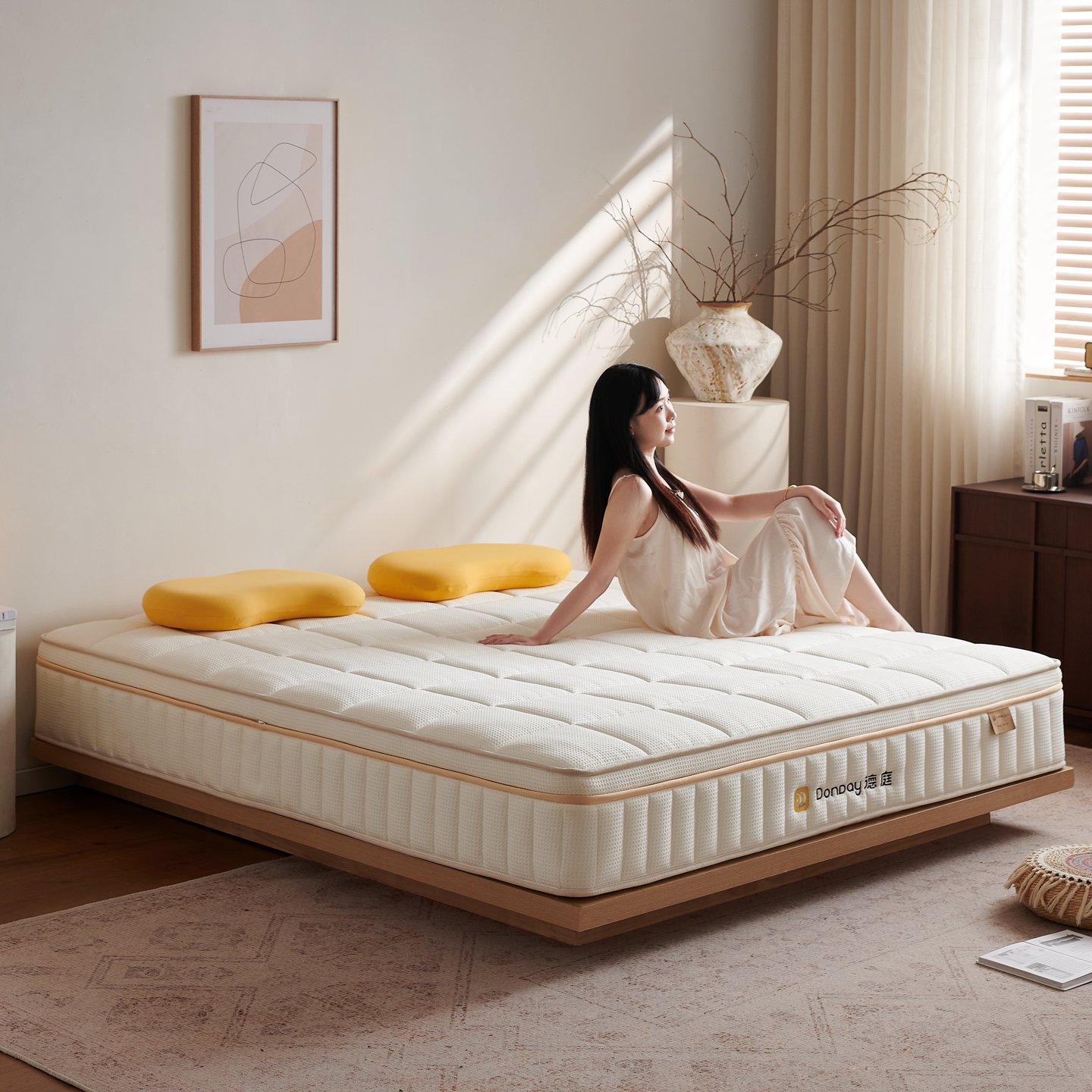 德庭德庭扶摇弹簧床垫乳胶记忆棉硬垫家用3d全拆式软垫0胶床垫