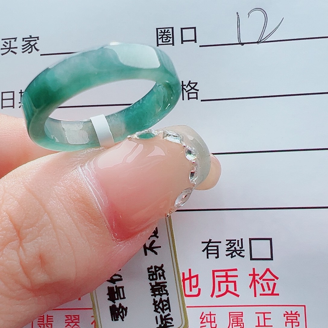 未镶嵌戒指翡翠嗯**错戒圈