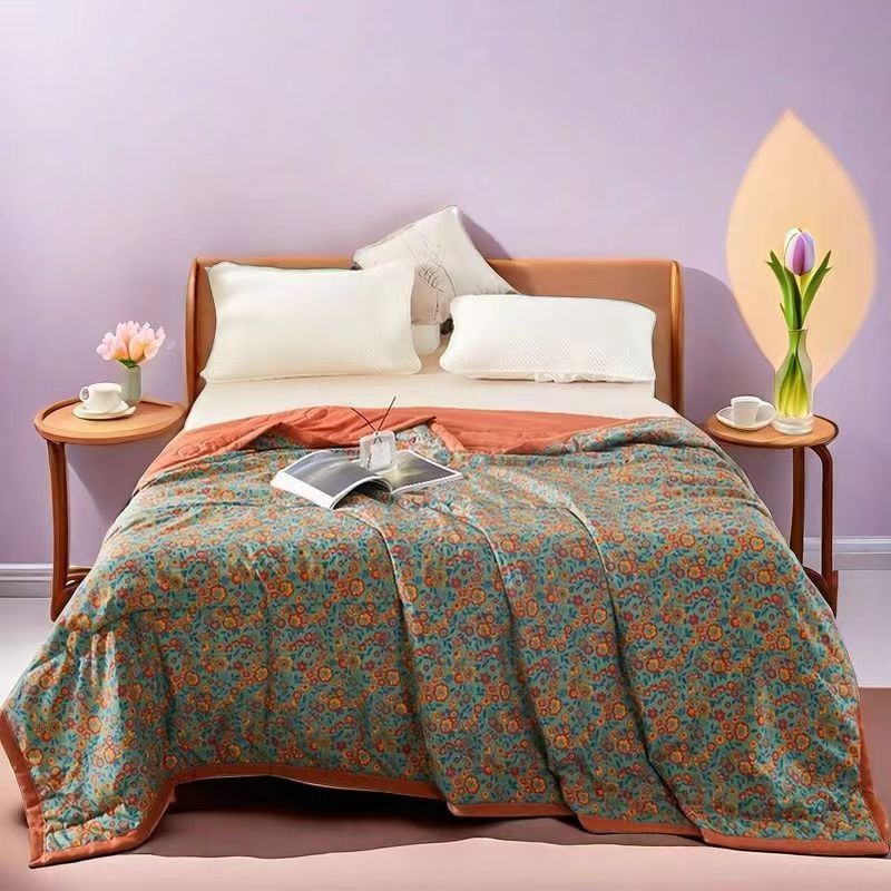 免费试睡15天夏季新款可机洗繁花似锦夏凉被 双人空调被200*220