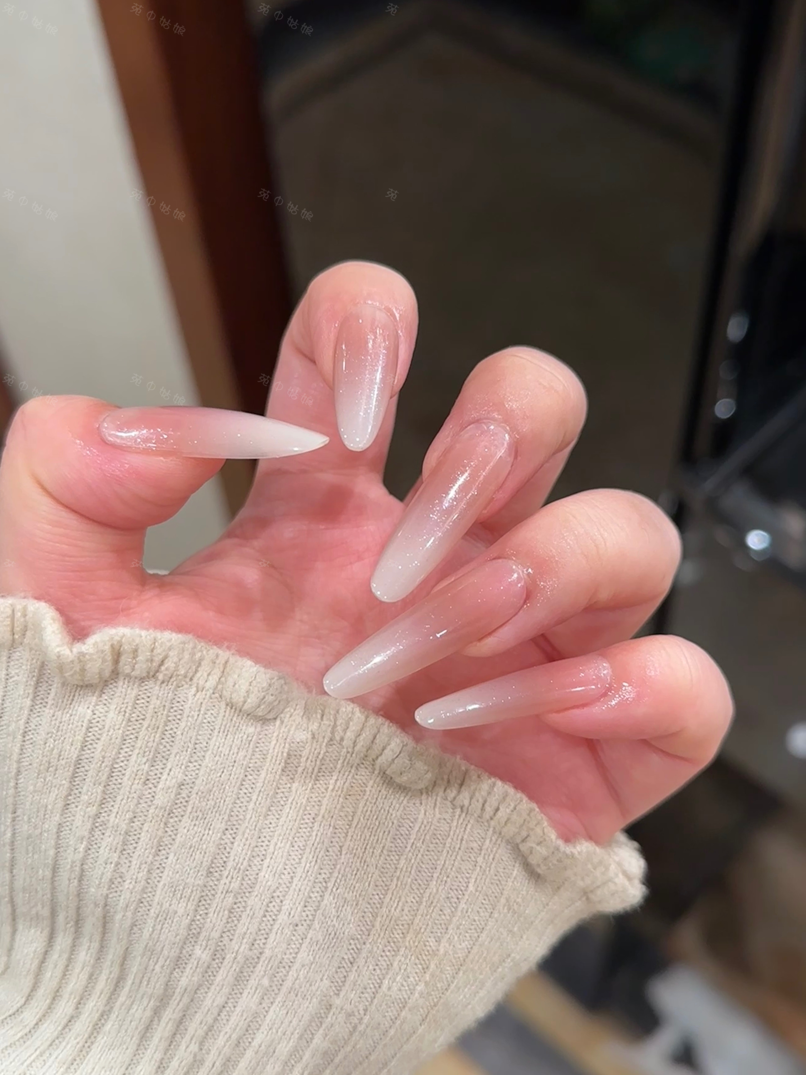 【J-许我耀眼】苑中姑娘-许妍同款气质温柔千金风美甲-纯手工穿戴甲