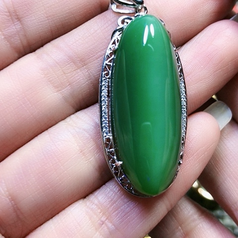 和田玉银S925镶嵌戒指