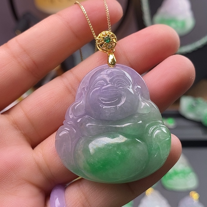 翡翠未镶嵌吊坠(赠链)