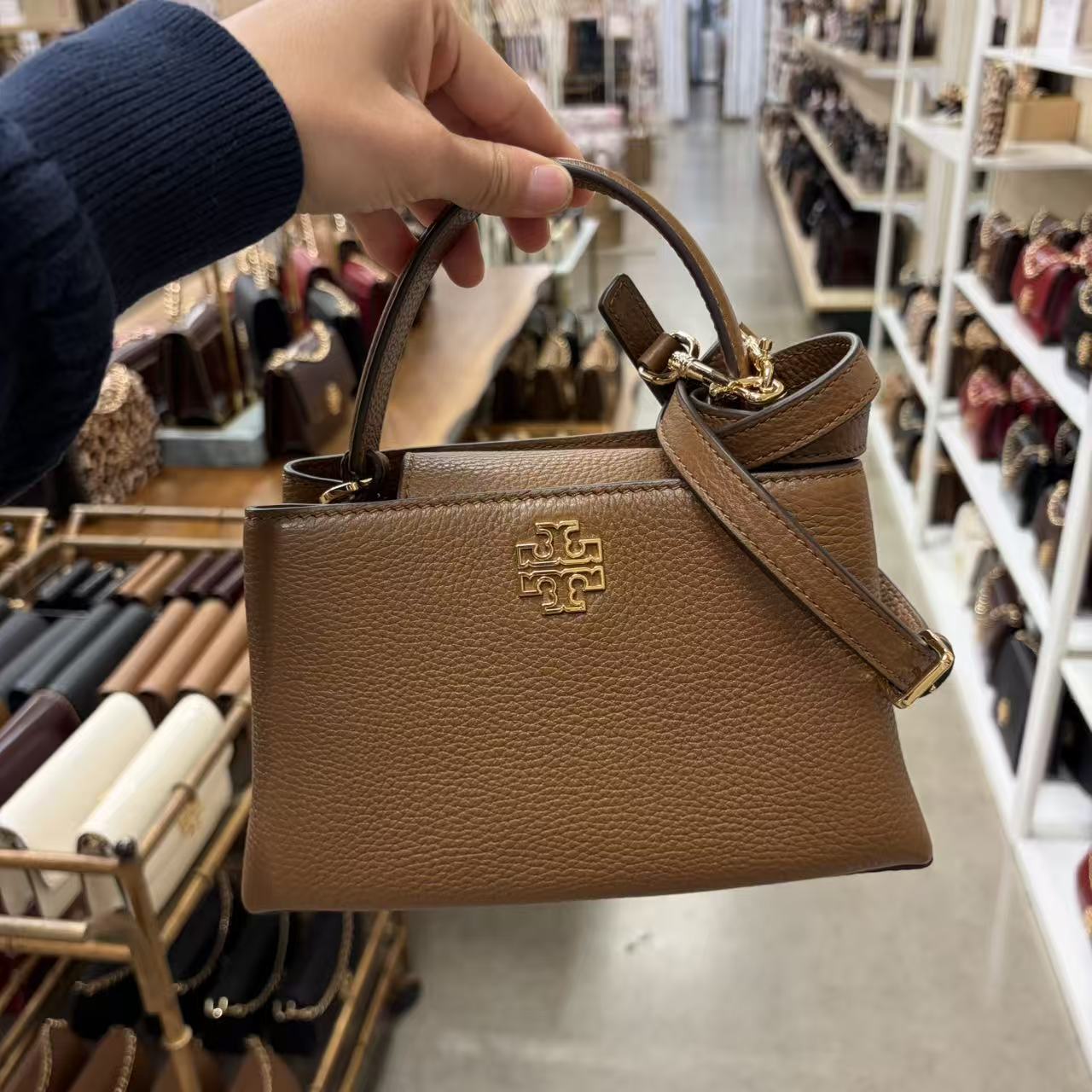 TORY BURCH/汤丽柏琦Britten小号20cm戴妃手提斜挎包 N