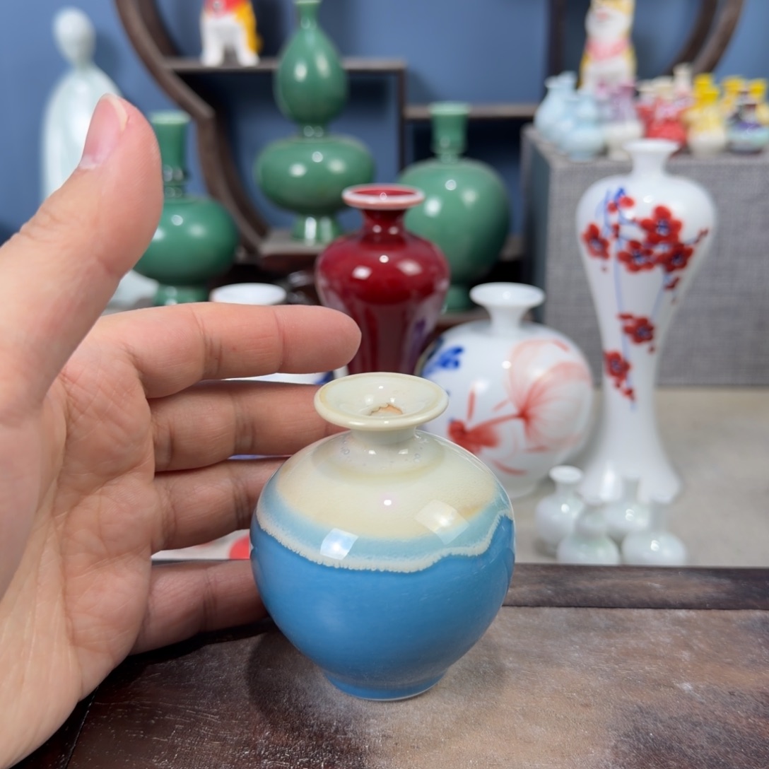 陶瓷手工小花器摆件