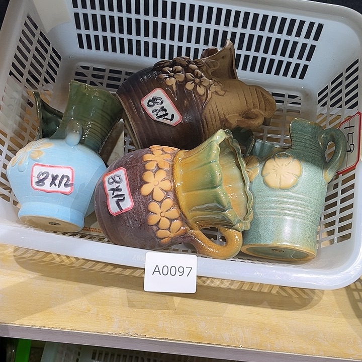 瓷片花盆多肉植物艺术品