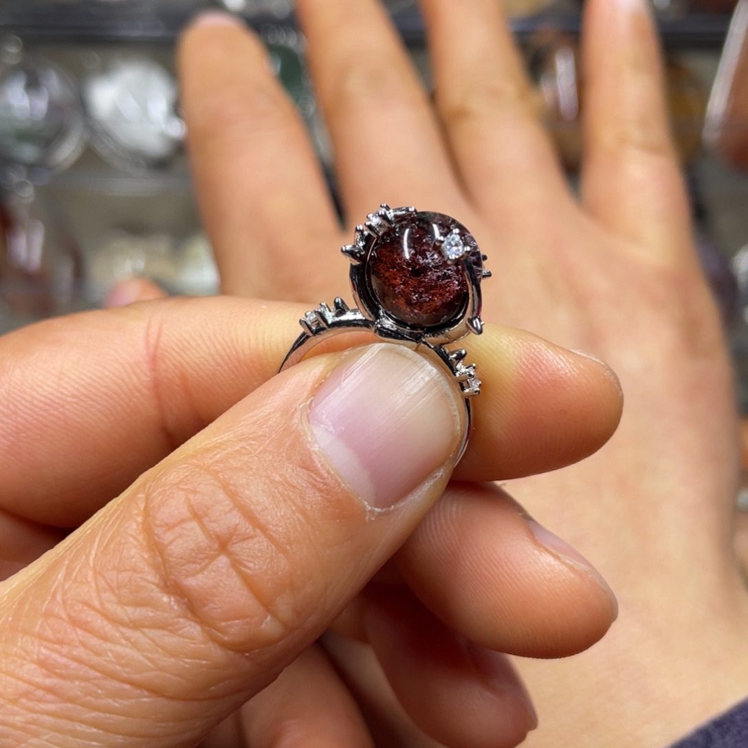 【闪购商品】水晶珠宝半成品银S925镶嵌戒指