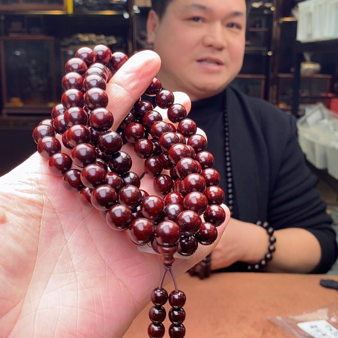 檀香紫檀（小叶紫檀）手串/手链金**言77克