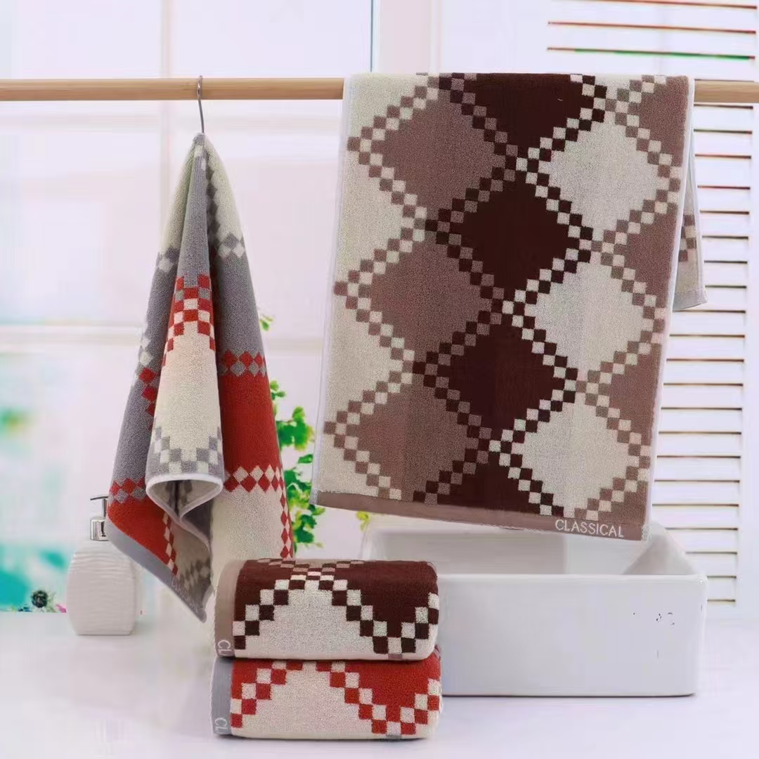 菱形格成人浴巾70x140±2cm