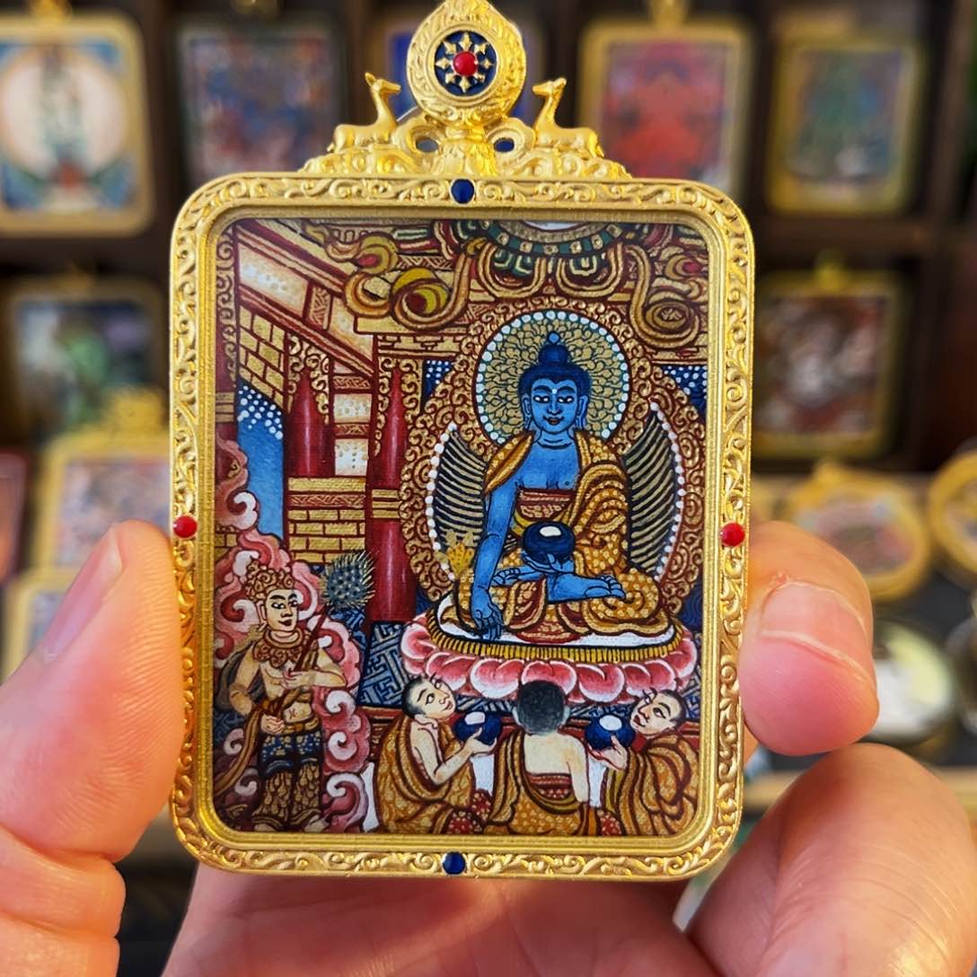 体**生青海热贡手绘药师