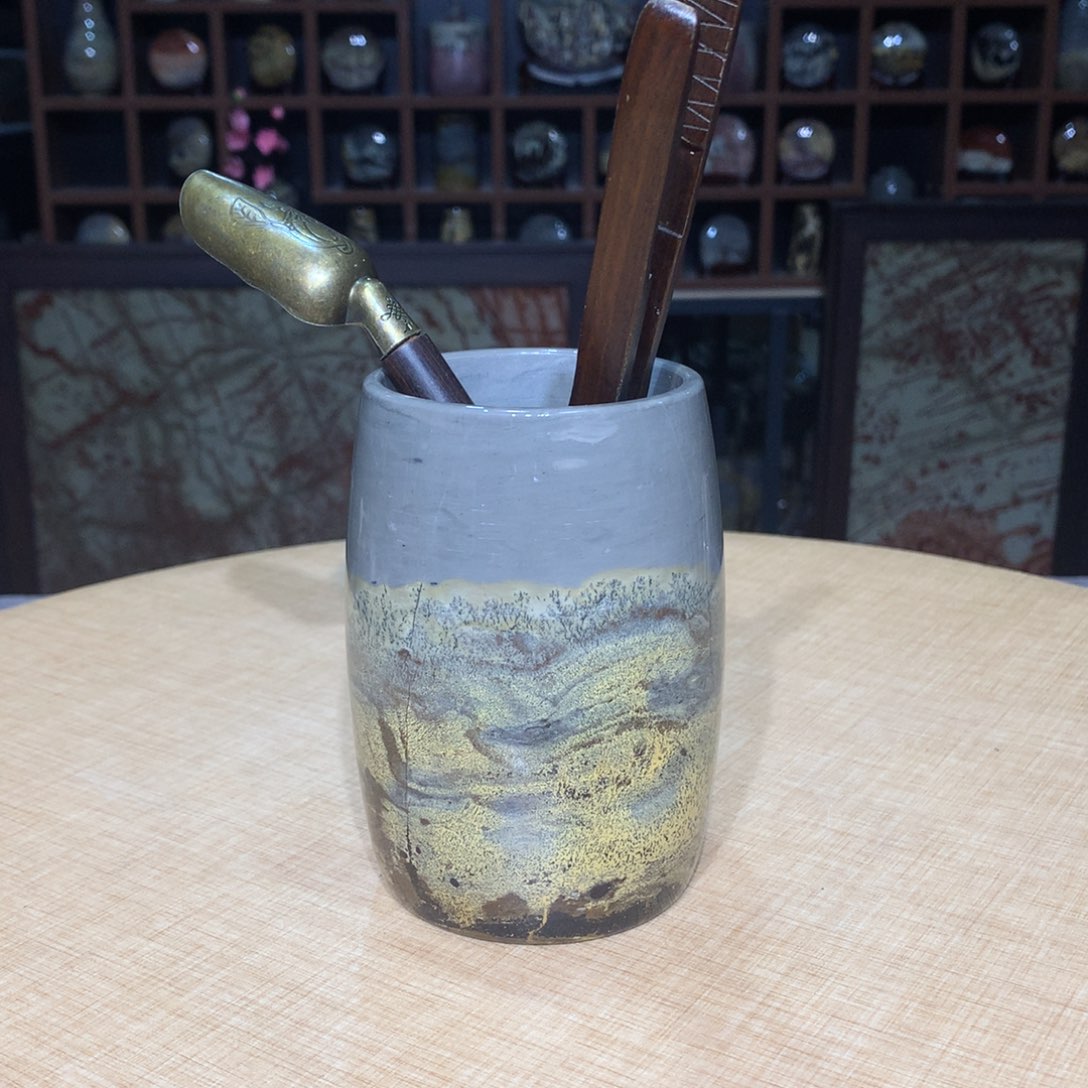 紫砂，广西国画石摆件，收藏观赏