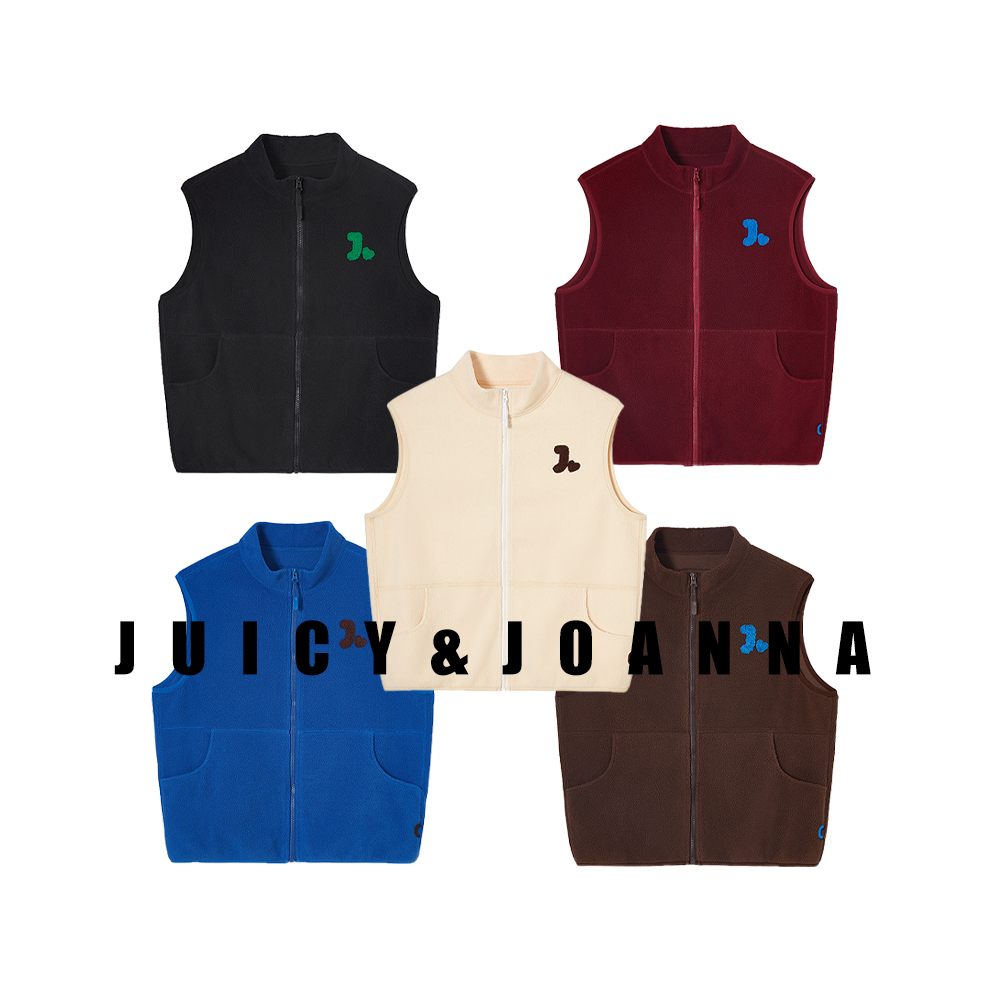 JUICY&JOANNA/橘子樱桃（成人）摇粒绒立领拉链马甲