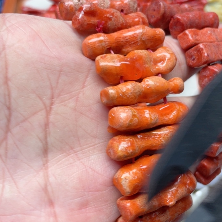 玛瑙/玉髓合金珠宝半成品一条9x30m三姑娘手牌