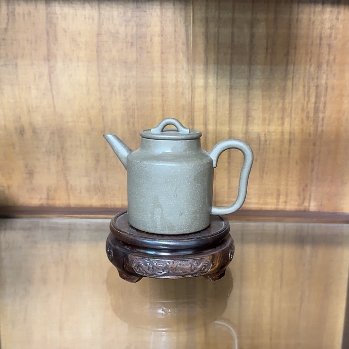 紫砂茶壶汲直原矿青段全手工