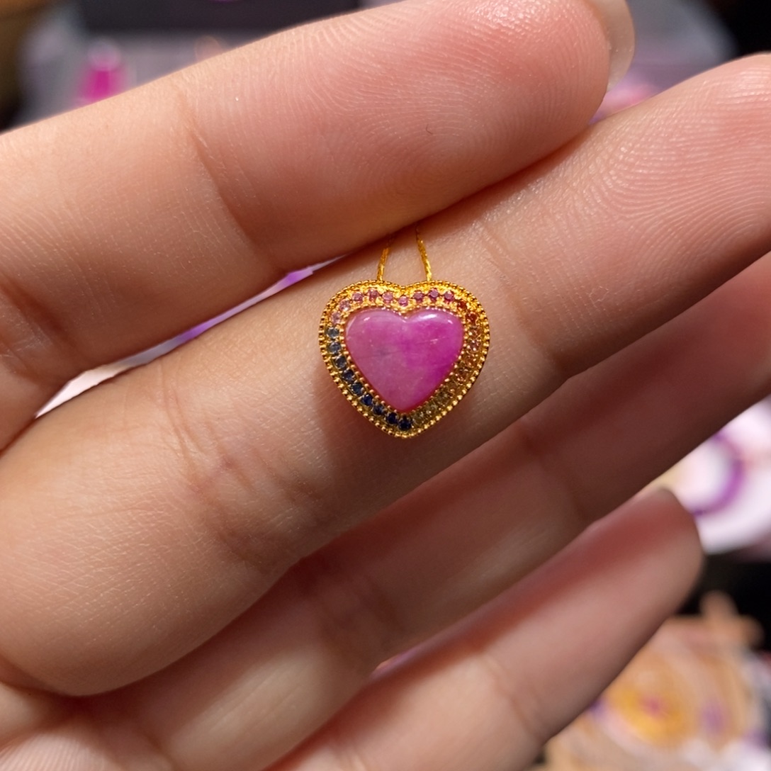 苏纪石（舒俱来）18K金镶嵌吊坠(不含链)