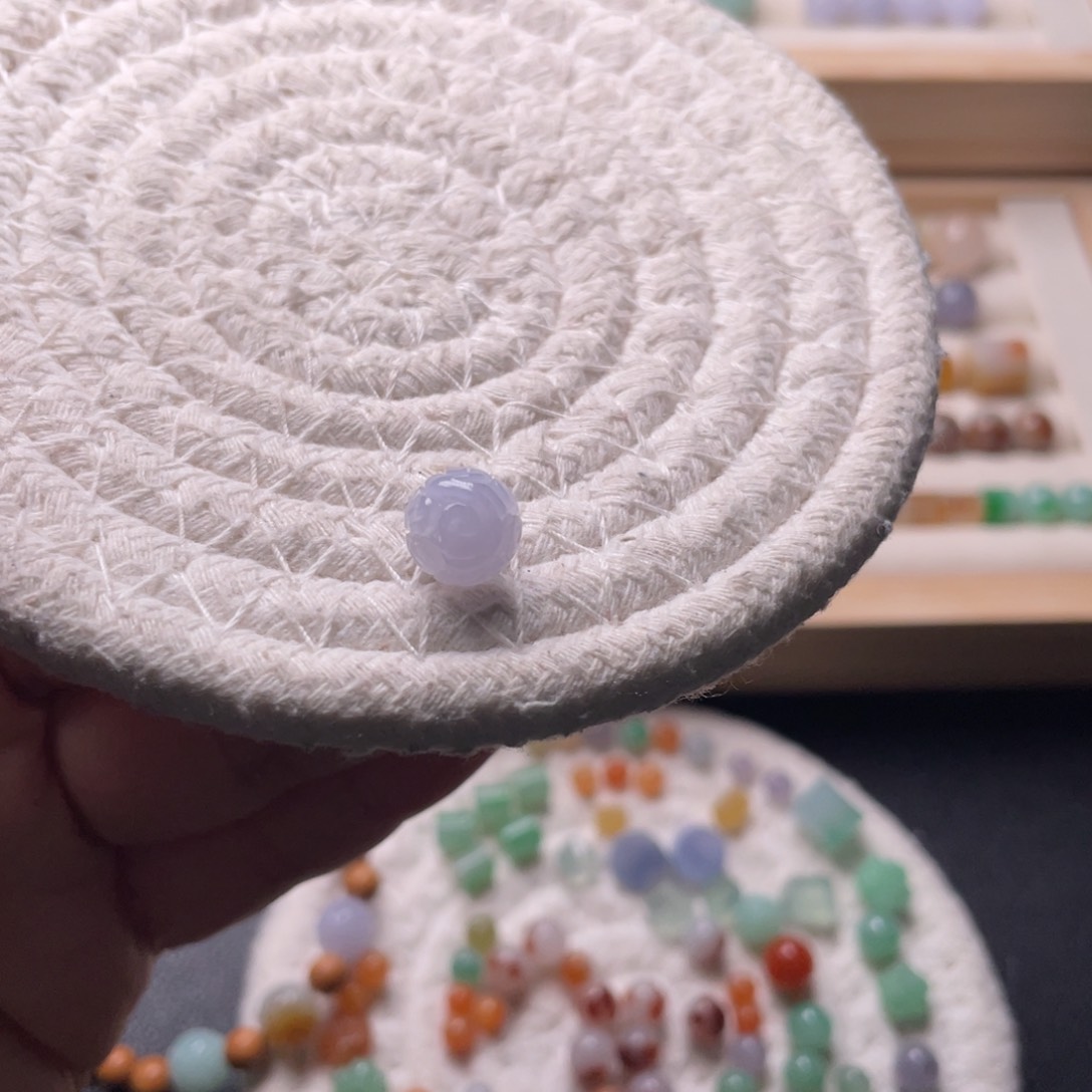 未镶嵌手链翡翠卡9紫蓝雕刻珠