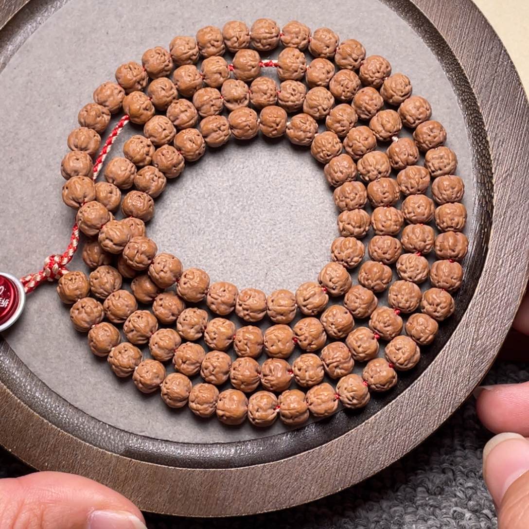 手串金刚菩提绿****房私人定制超头佛手108尺寸7➕