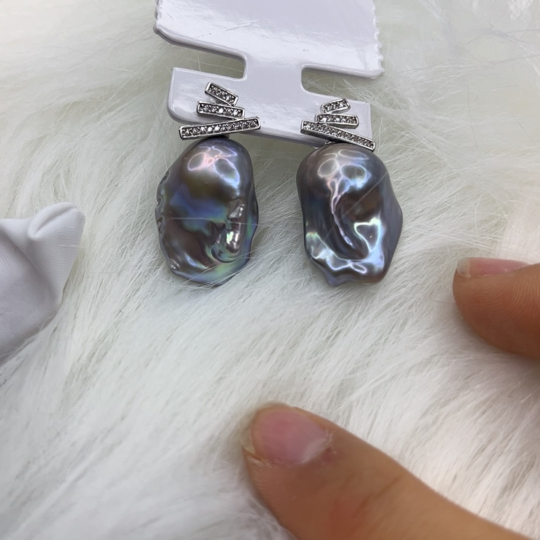 耳饰淡水珍珠合金